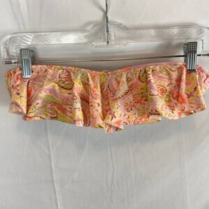 Victorias Secret Paisley Pattern Ruffle Swim Top Size small